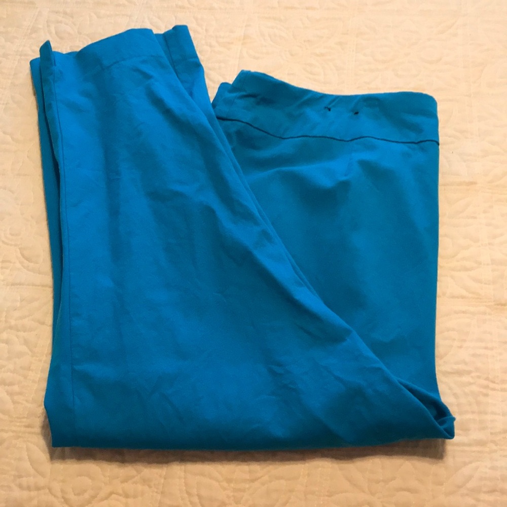 Turquoise crop pants